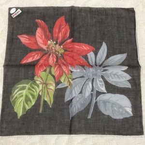 VTG New Kreier Poinsettia Handkerchief